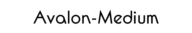 Avalon-Medium font preview