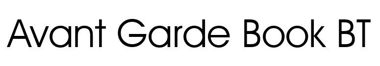 Avant Garde Book BT font preview