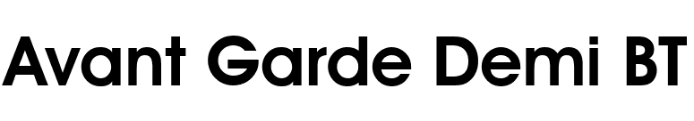 Avant Garde Demi BT font preview