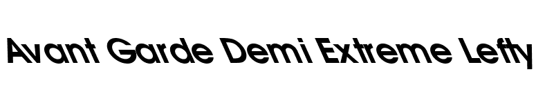 Avant Garde Demi Extreme Lefty font preview