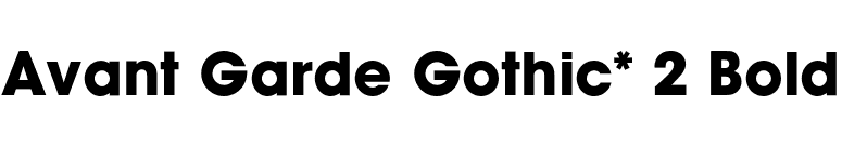 Avant Garde Gothic* 2 Bold font preview