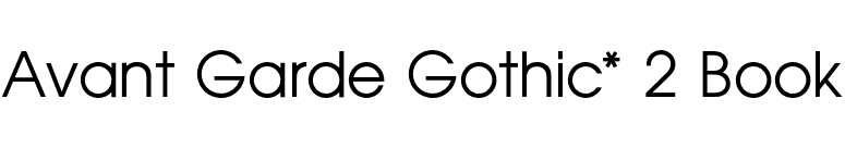 Avant Garde Gothic* 2 Book font preview