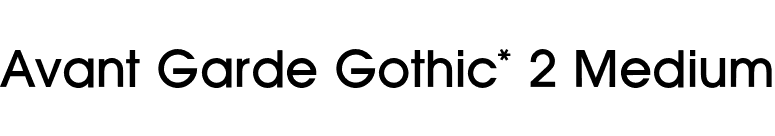 Avant Garde Gothic* 2 Medium font preview