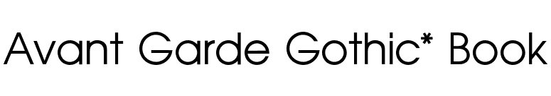 Avant Garde Gothic* Book font preview
