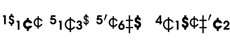 Avant Garde Gothic* Fractions font preview