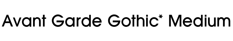 Avant Garde Gothic* Medium font preview