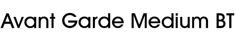 Avant Garde Medium BT font preview