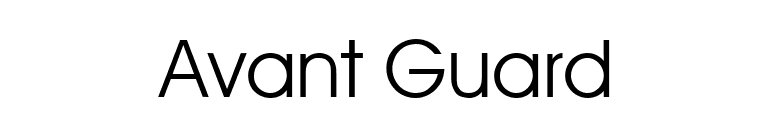 Avant Guard font preview