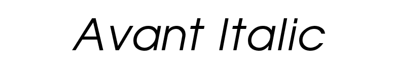 Avant Italic font preview