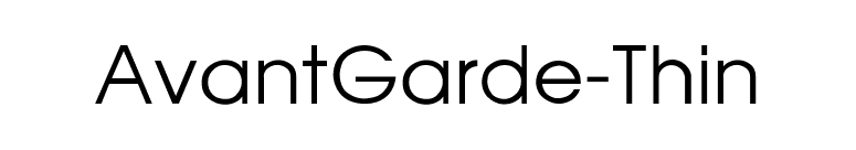 AvantGarde-Thin font preview