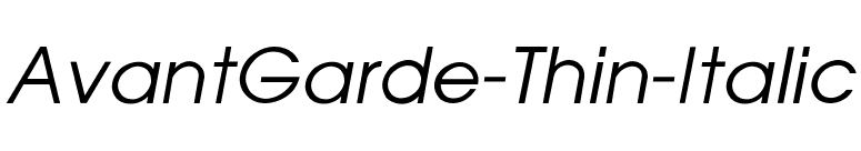 AvantGarde-Thin-Italic font preview