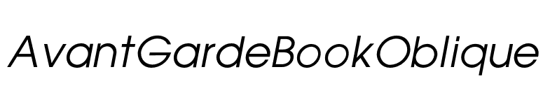 AvantGardeBookOblique font preview