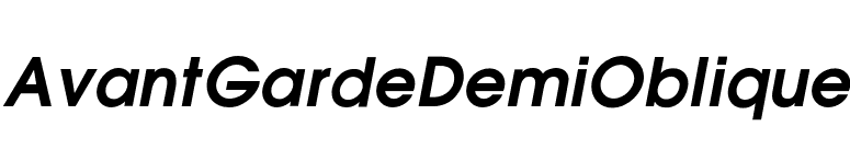 AvantGardeDemiOblique font preview
