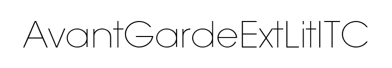 AvantGardeExtLitITC font preview