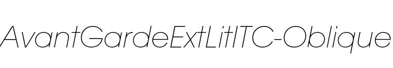 AvantGardeExtLitITC-Oblique font preview