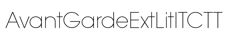 AvantGardeExtLitITCTT font preview