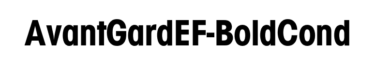 AvantGardEF-BoldCond font preview