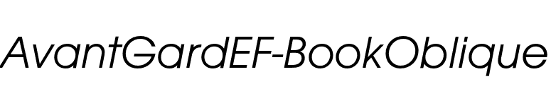 AvantGardEF-BookOblique font preview