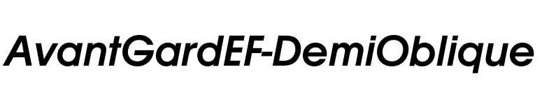 AvantGardEF-DemiOblique font preview