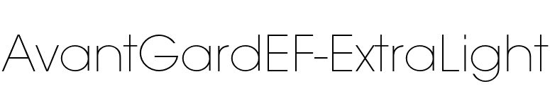 AvantGardEF-ExtraLight font preview