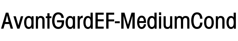 AvantGardEF-MediumCond font preview