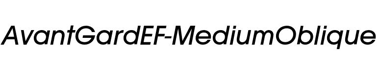 AvantGardEF-MediumOblique font preview