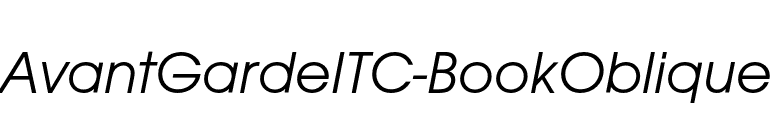 AvantGardeITC-BookOblique font preview