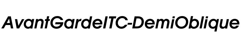 AvantGardeITC-DemiOblique font preview