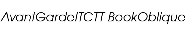AvantGardeITCTT BookOblique font preview