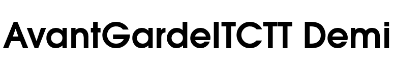 AvantGardeITCTT Demi font preview