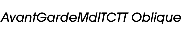 AvantGardeMdITCTT Oblique font preview
