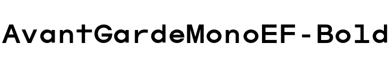 AvantGardeMonoEF-Bold font preview