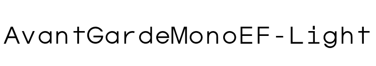 AvantGardeMonoEF-Light font preview
