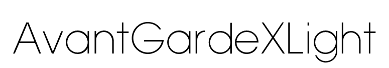 AvantGardeXLight font preview