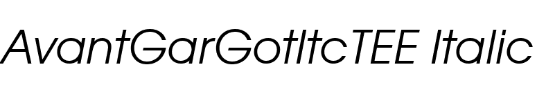 AvantGarGotItcTEE Italic font preview