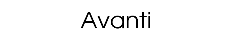 Avanti font preview