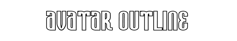 Avatar Outline font preview