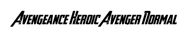 Avengeance Heroic Avenger Normal font preview