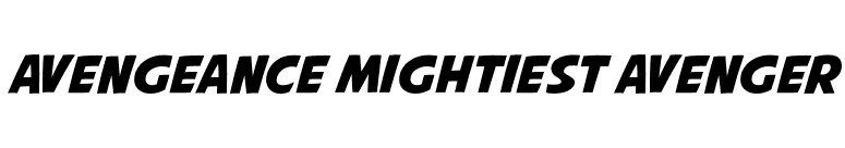 Avengeance Mightiest Avenger font preview