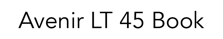 Avenir LT 45 Book font preview