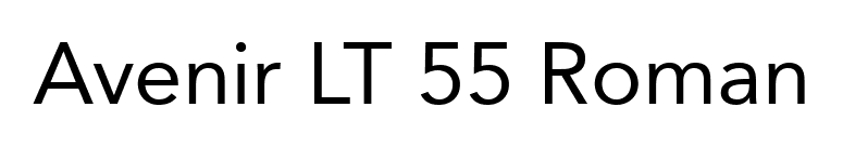 Avenir LT 55 Roman font preview