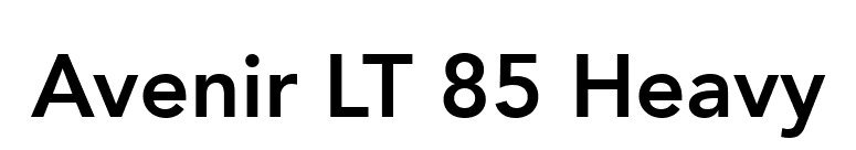 Avenir LT 85 Heavy font preview