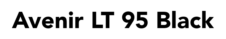 Avenir LT 95 Black font preview