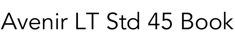 Avenir LT Std 45 Book font preview