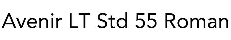 Avenir LT Std 55 Roman font preview