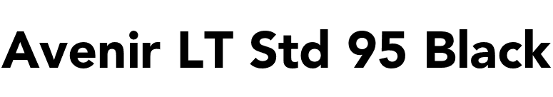 Avenir LT Std 95 Black font preview