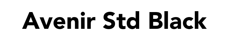 Avenir Std Black font preview