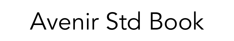 Avenir Std Book font preview