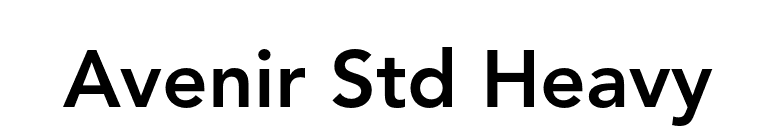 Avenir Std Heavy font preview