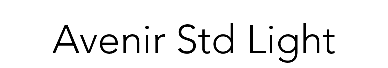 Avenir Std Light font preview